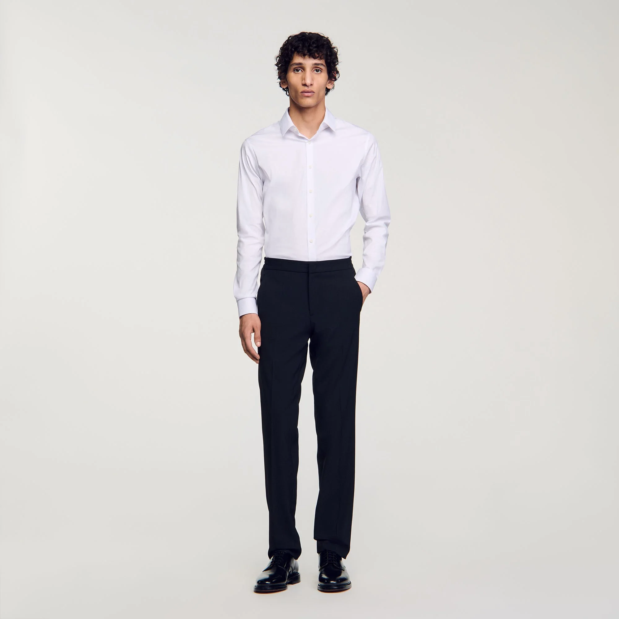 FITTED STRETCH COTTON SHIRT - 1