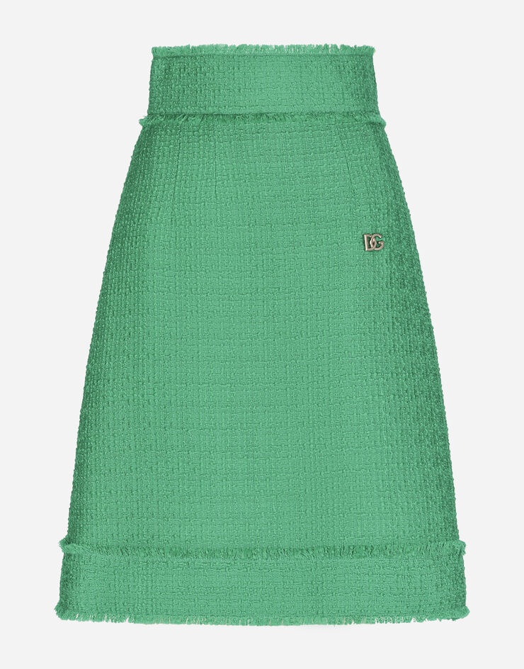 Raschel tweed midi skirt - 1