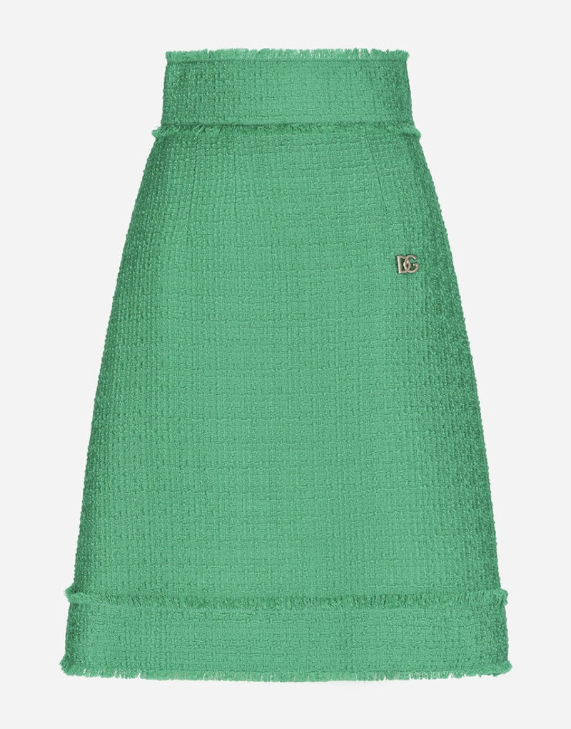 Raschel tweed midi skirt 1