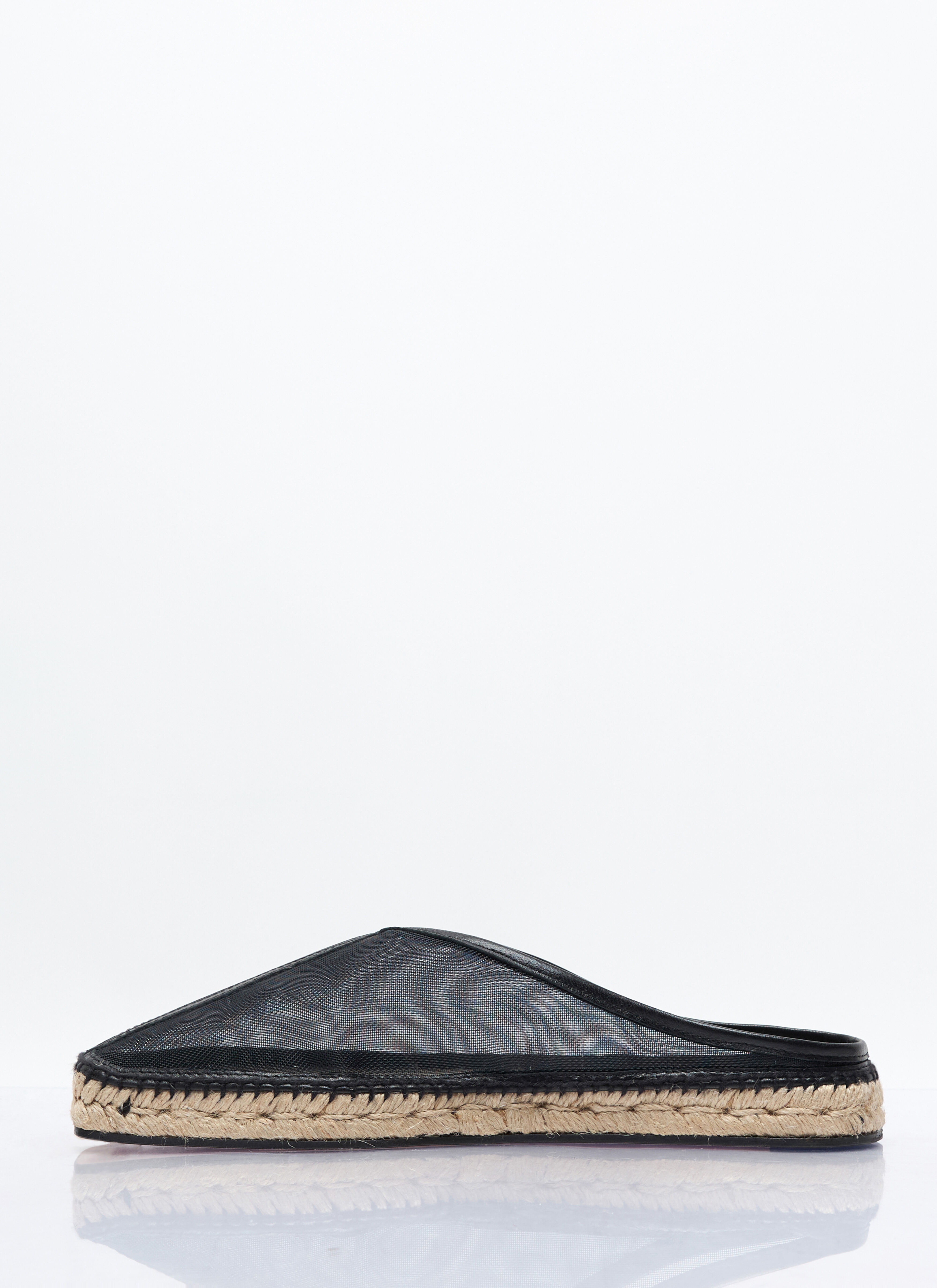 【TOTEME】ブラック The Espadrille Slipper エスパドリーユ Mesh espadrille slippers black – TOTEME