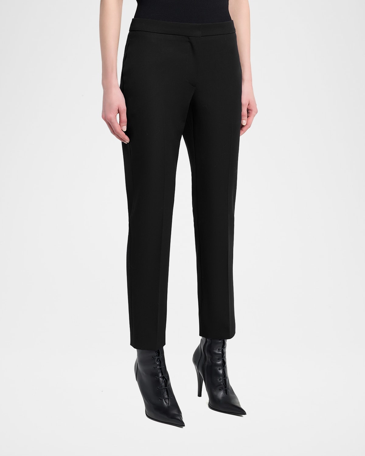 Cropped Cigarette Trousers - 4