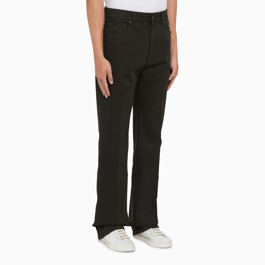 Regular black cotton denim jeans - 3