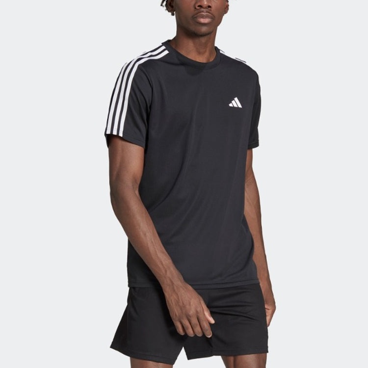 adidas Essentials 3-Stripes Training T-Shirt 'Black' IB8150 - 2