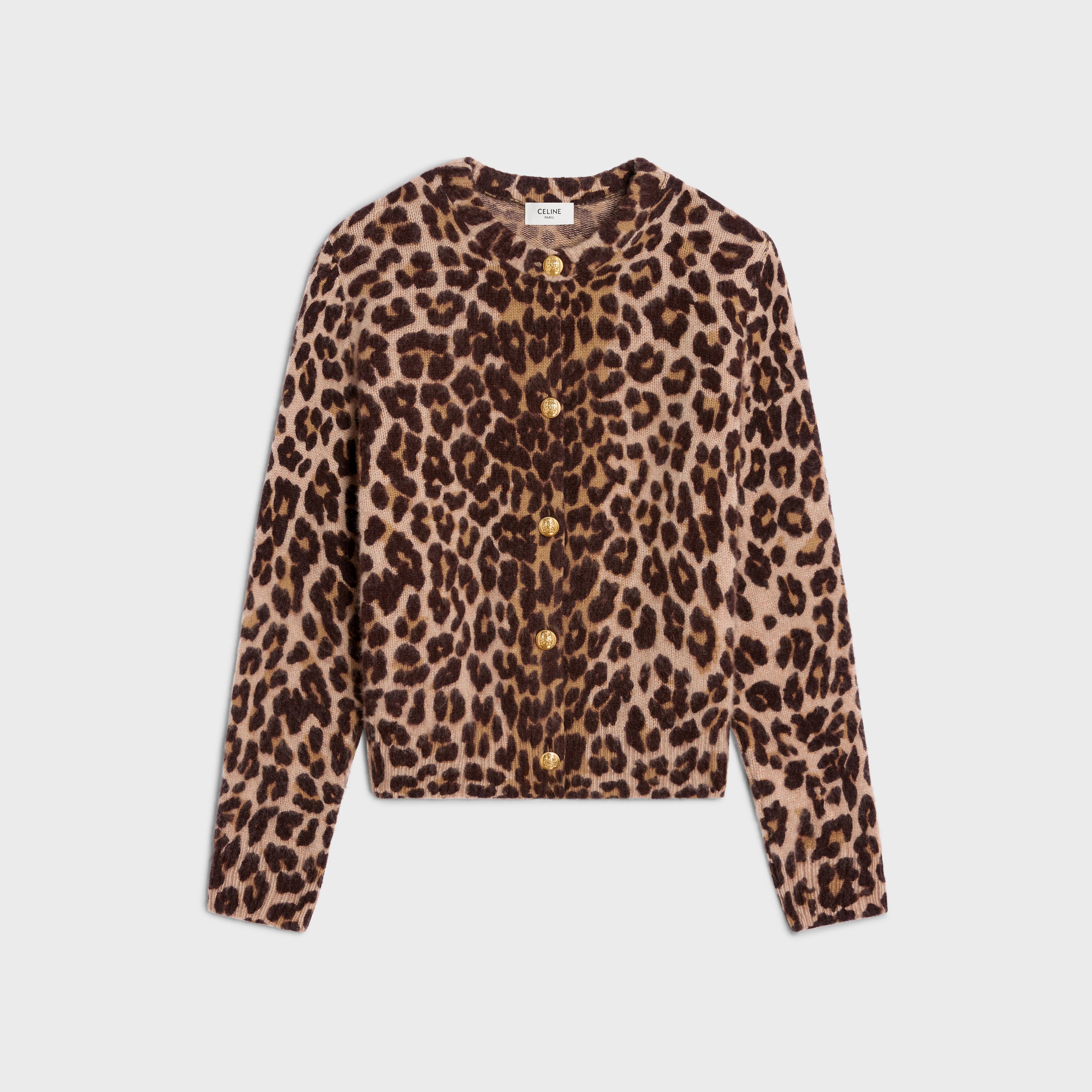 cardigan in leopard cashmere - 1