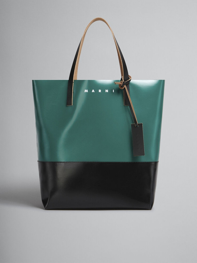 TRIBECA SHOPPING BAG IN GREEN AND BLACK 1