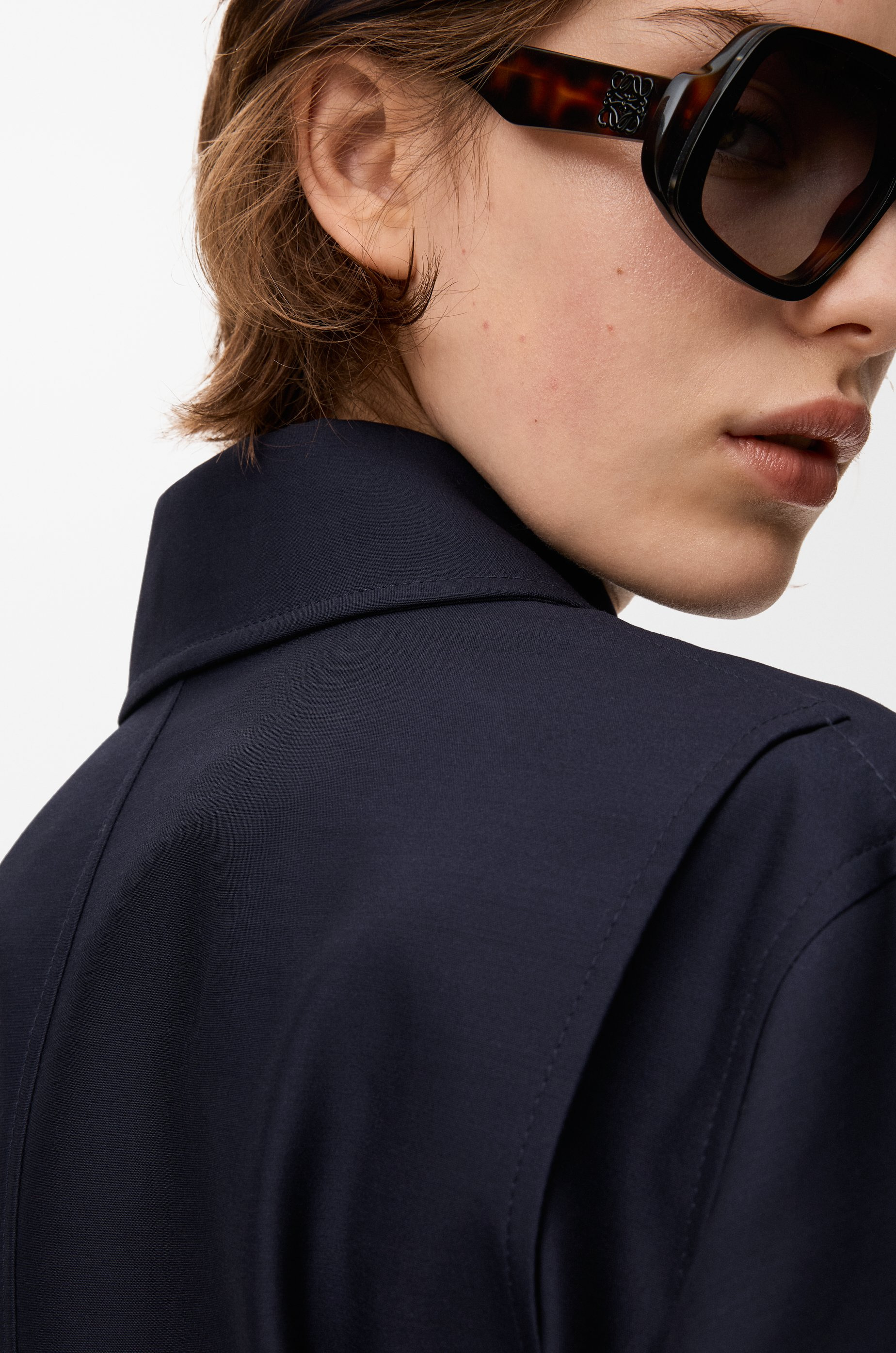 Belted jacket in wool and silk - 5