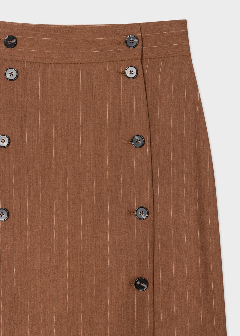 Paul Smith Pinstripe Button Up Skirt outlook