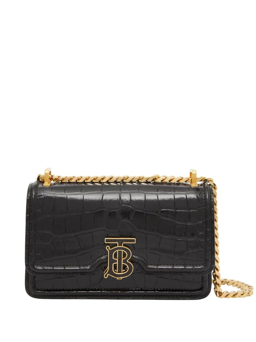 croco-embossed TB crossbody bag - 1