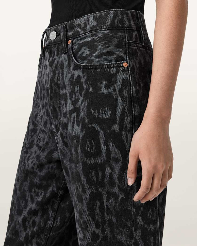 BLAKE WIDE LEG LEOPARD PRINT JEANS 4