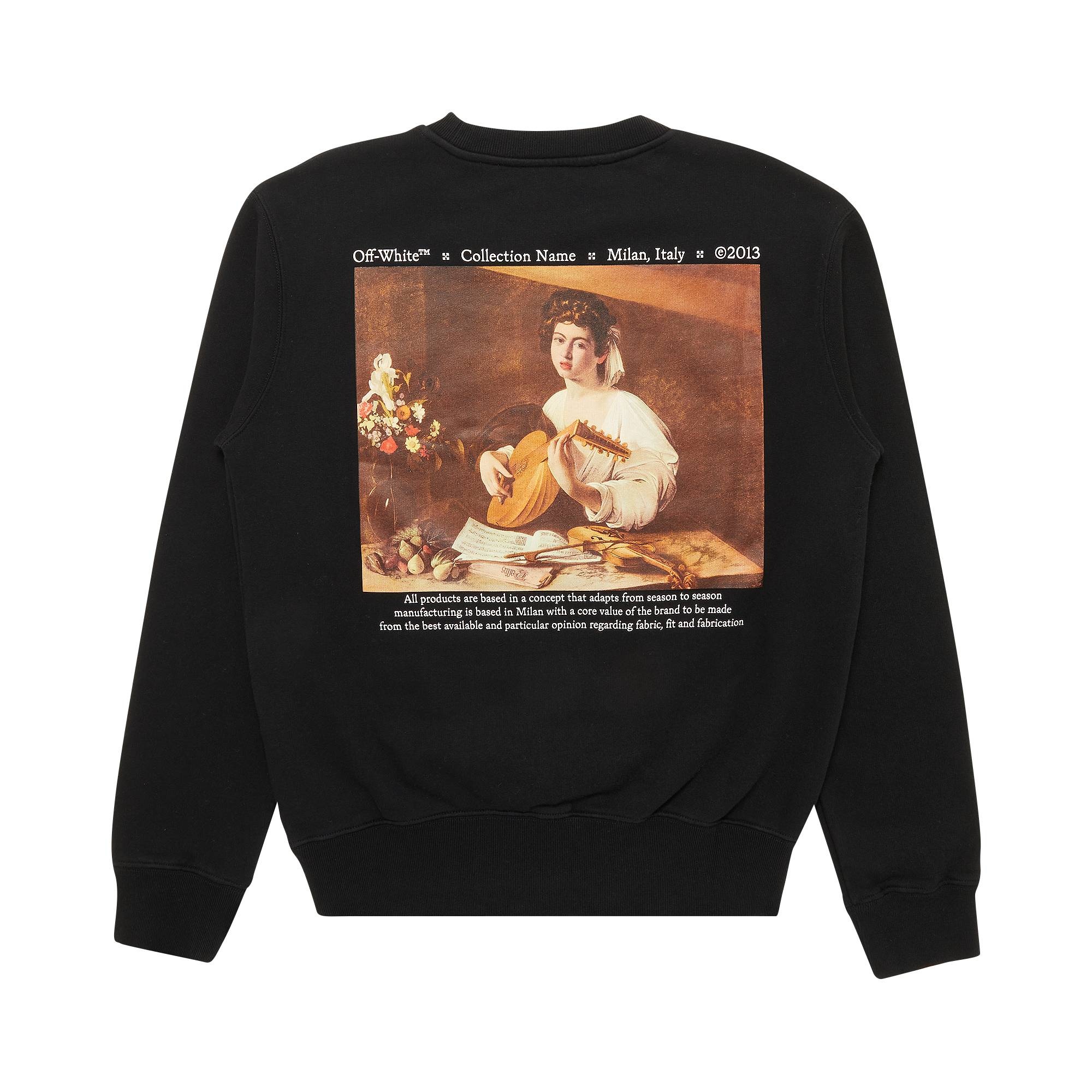 Off-White Caravaggio Lute Slim Crewneck 'Black/Multicolor' - 2