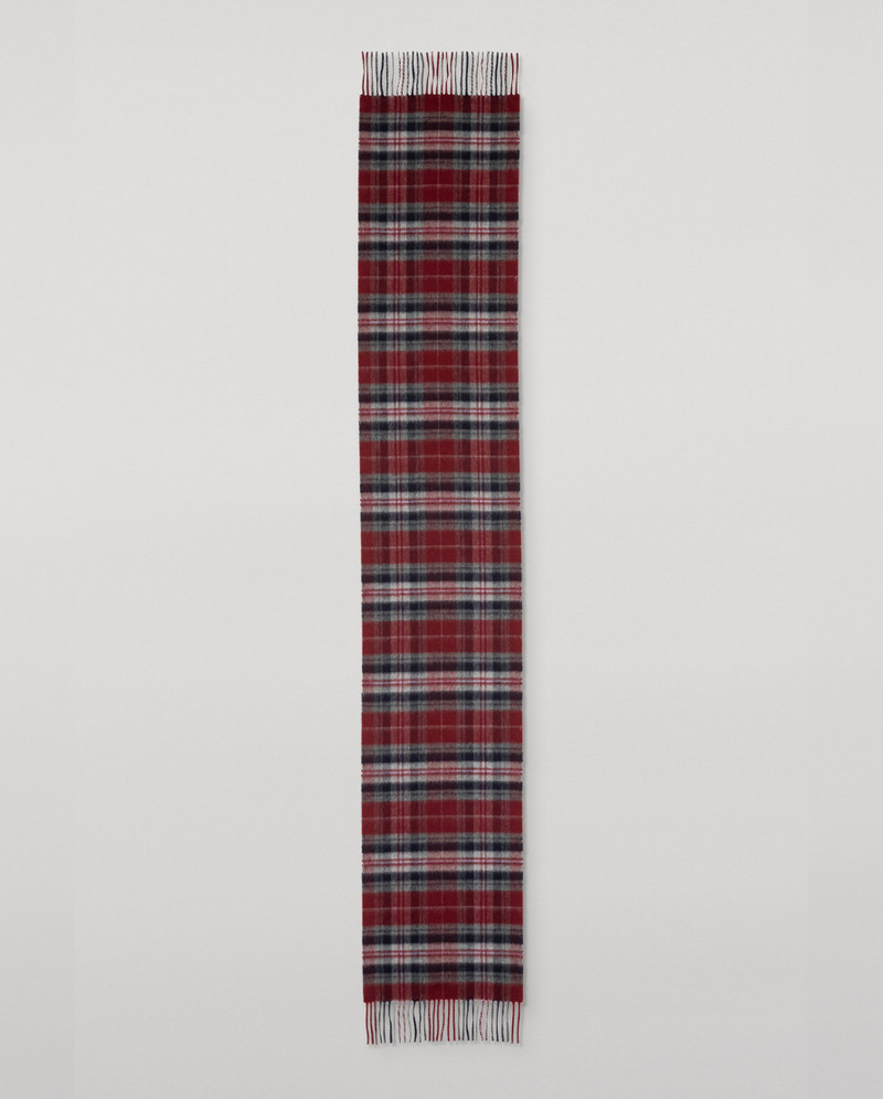 Linlithgow Burgundy Cashmere Scarf 3