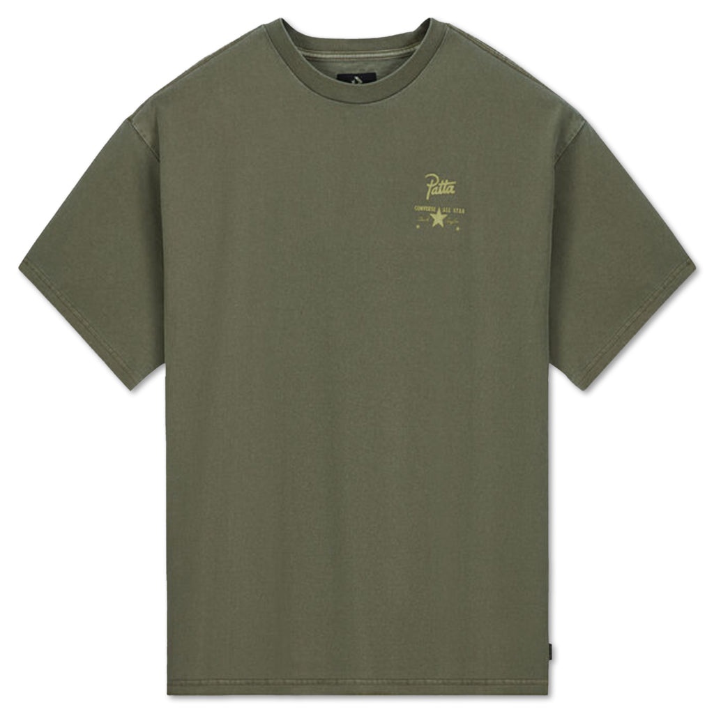 CONVERSE X PATTA FOUR-LEAF CLOVER SHORT SLEEVE T-SHIRT  - BURNT OLIVE - 6