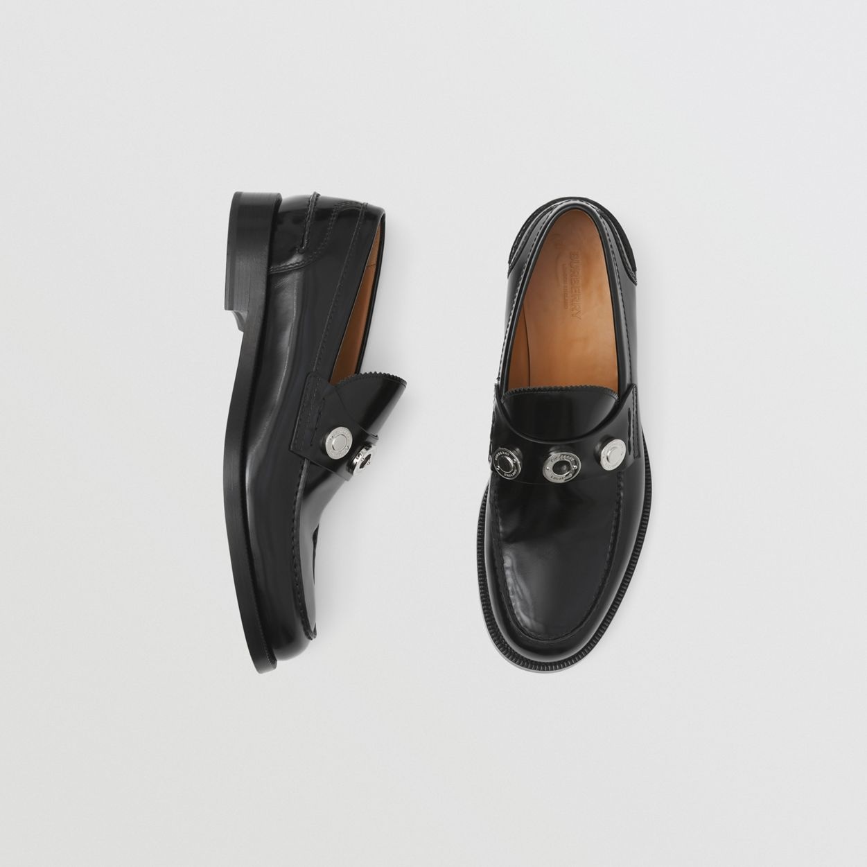 Logo Detail Leather Loafers - 6