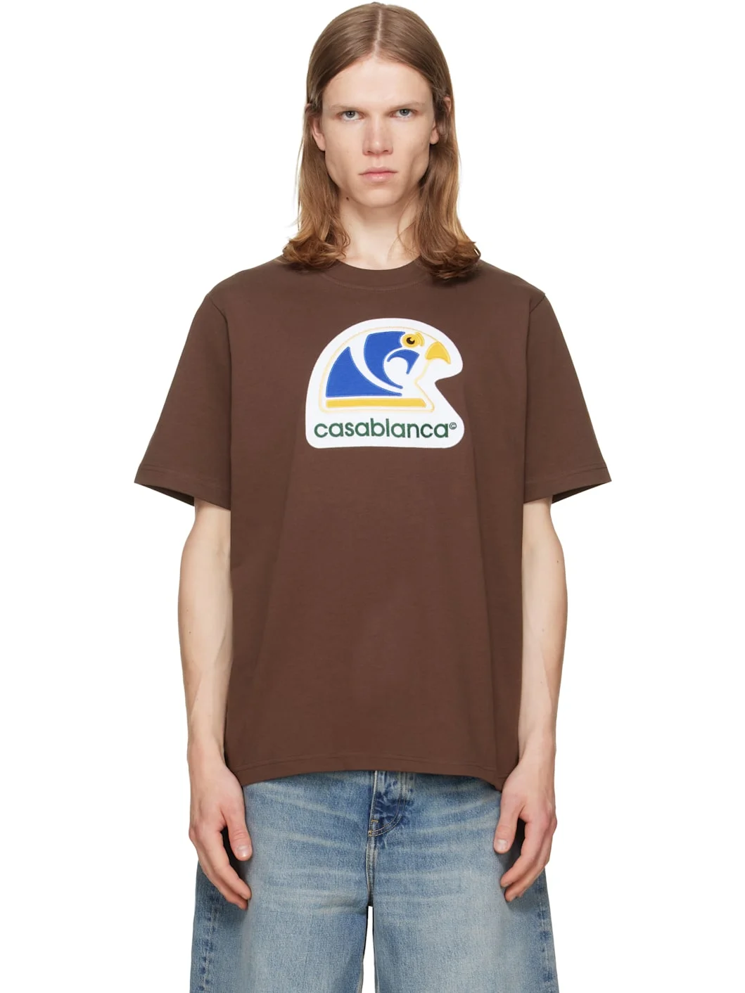 Brown Applique Classic T-shirt - 1