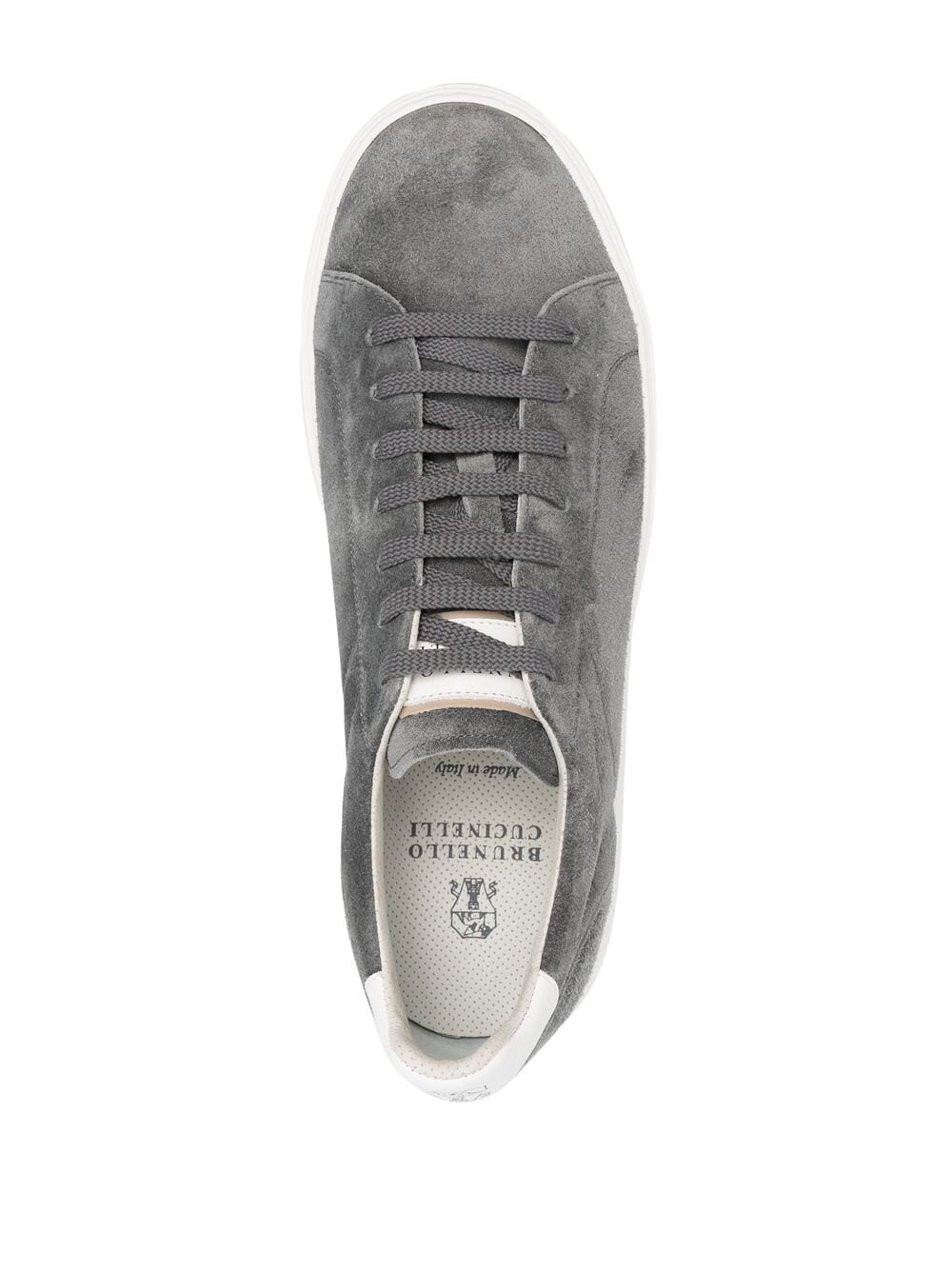 low top suede sneakers - 4