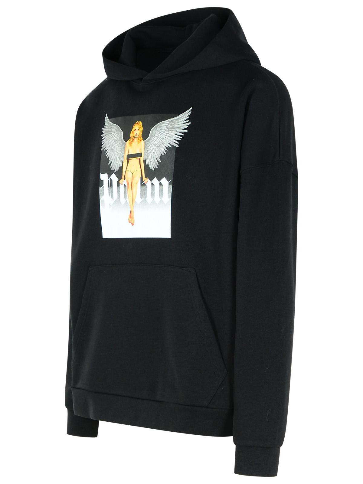 Palm Angels 'Crystal' Black Cotton Sweatshirt Men - 2