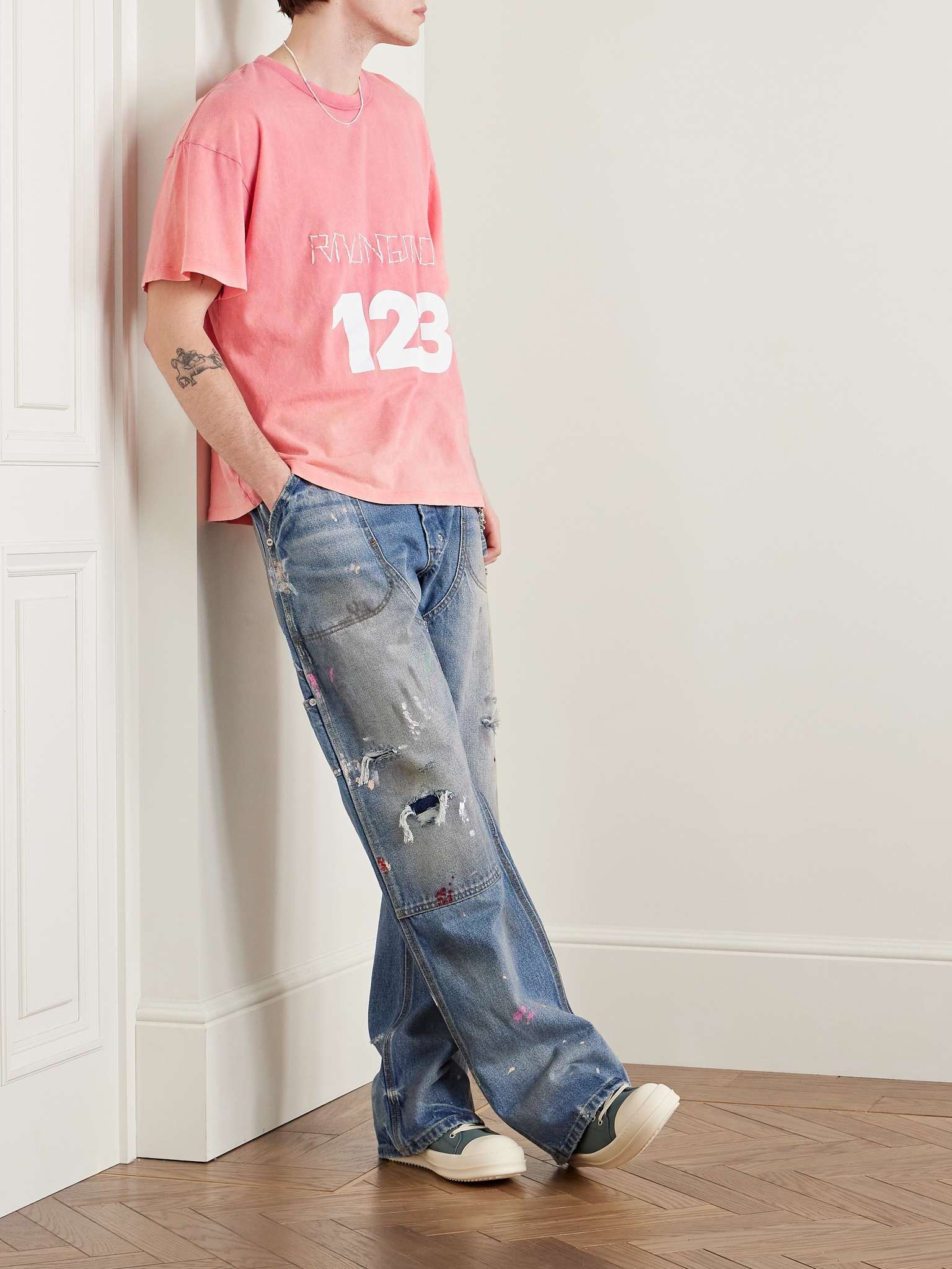 Logo-Print Embroidered Cotton-Jersey T-Shirt - 2