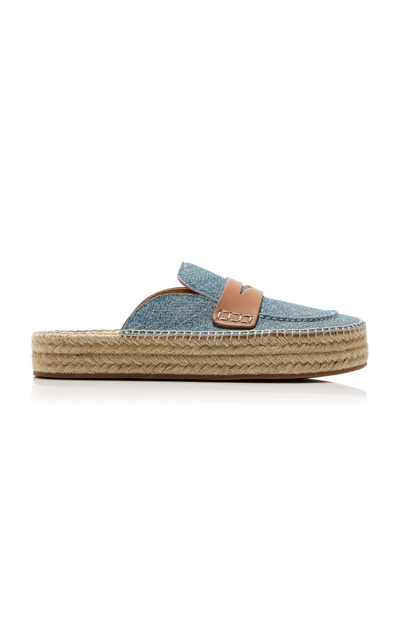 Suede Loafer Espadrillas blue 1
