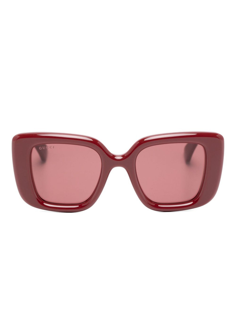 logo rectangle-frame sunglasses 1