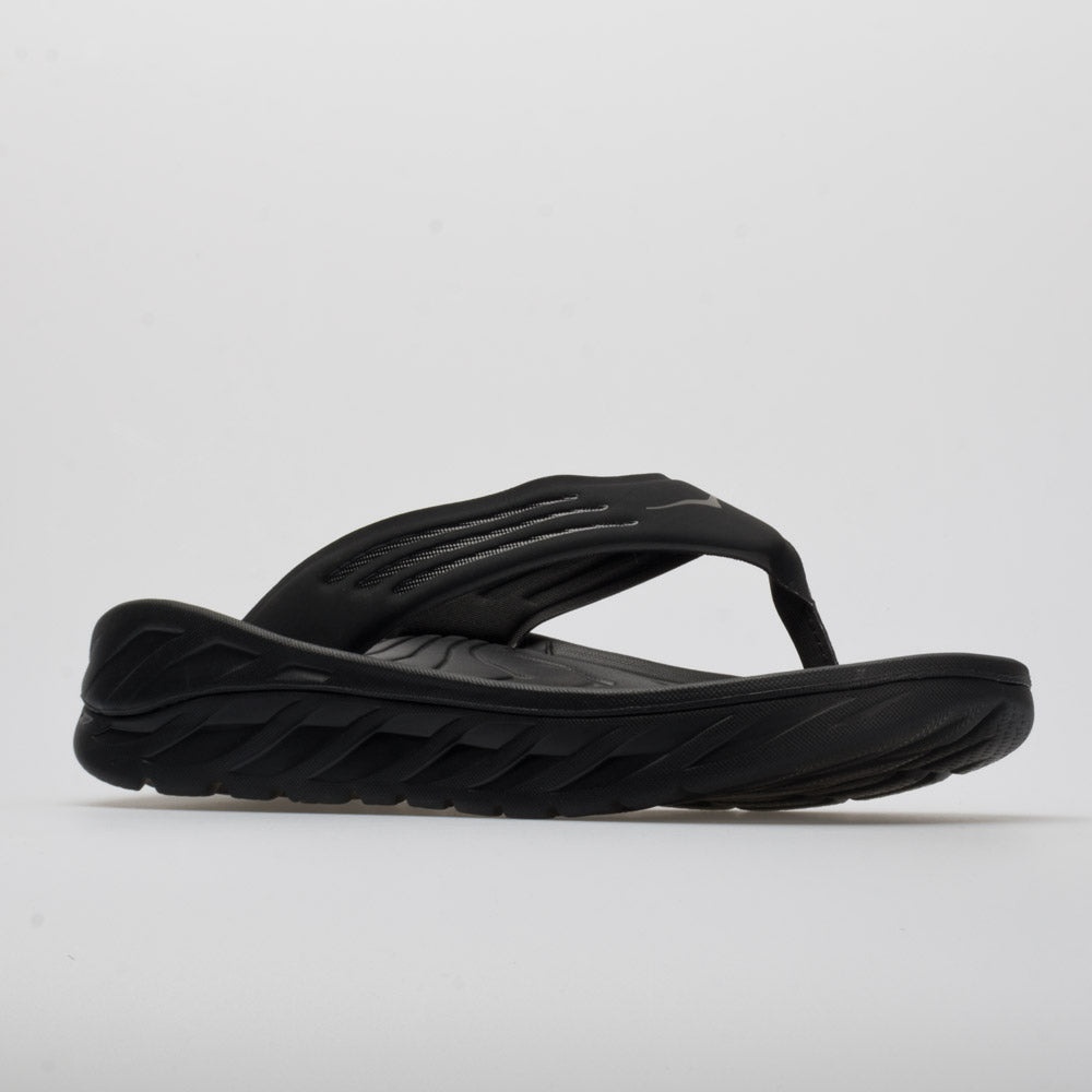 HOKA Ora Recovery Flip Men's Black/Dark Gull Gray - 5