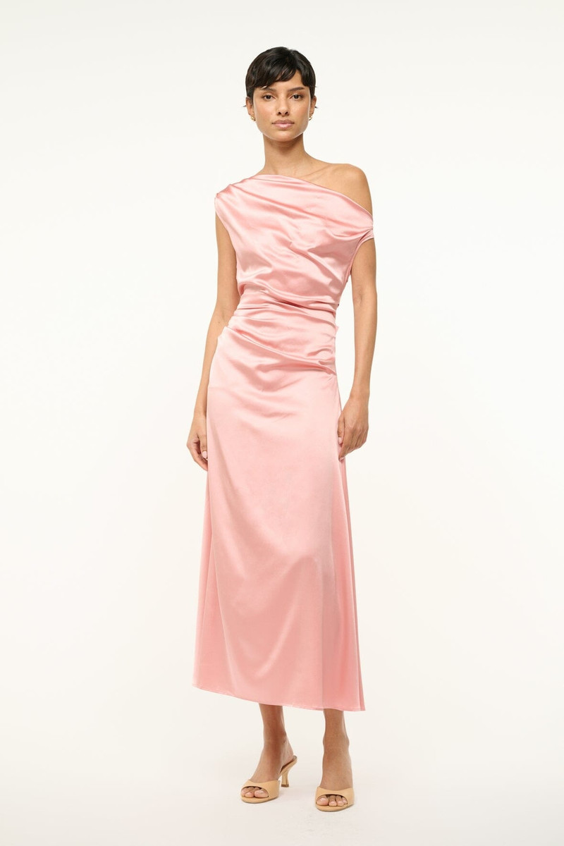 STAUD STAUD PHARE SILK DRESS ROSE outlook
