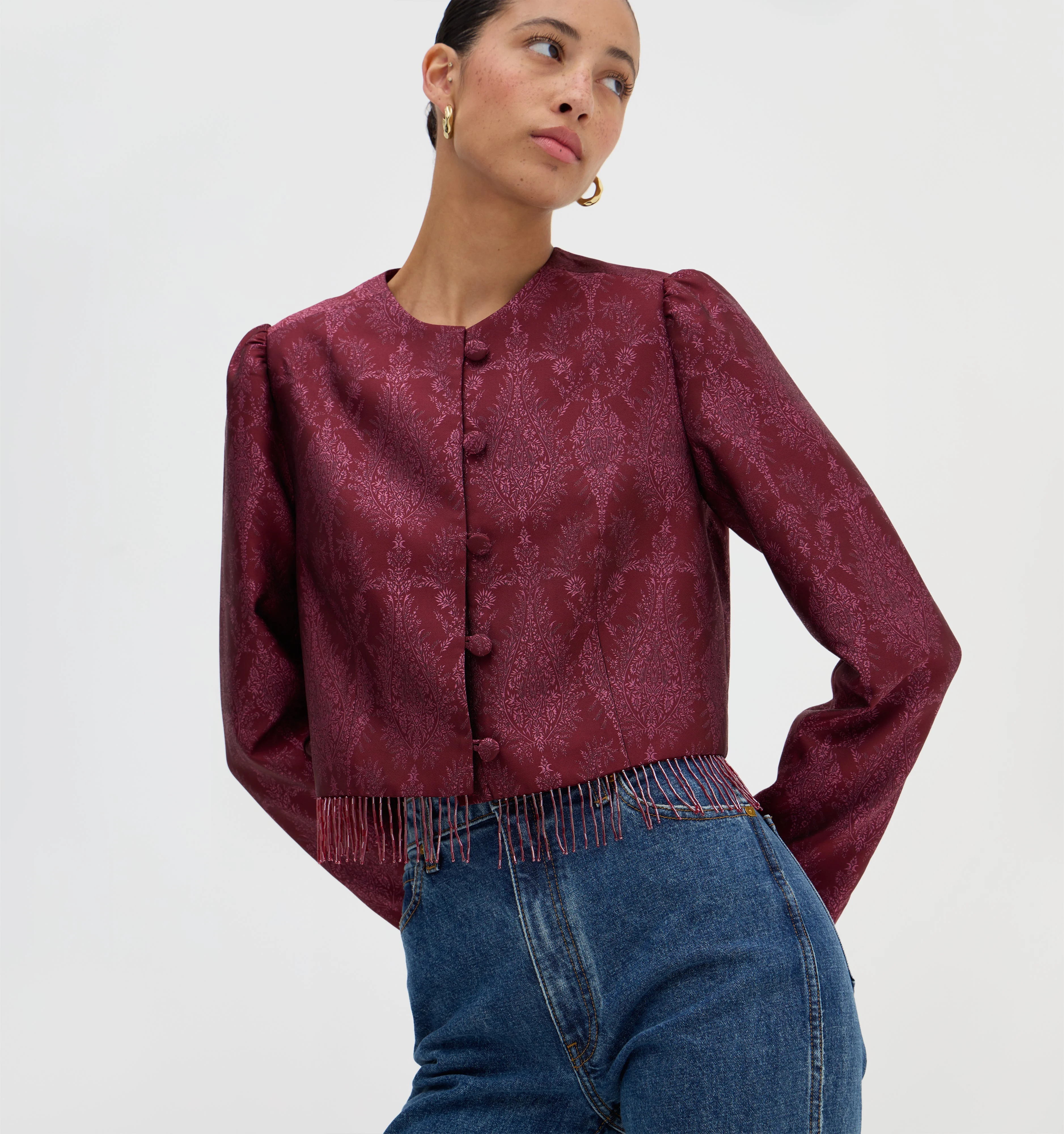 The Doyers Jacket - Plum Damask - 1