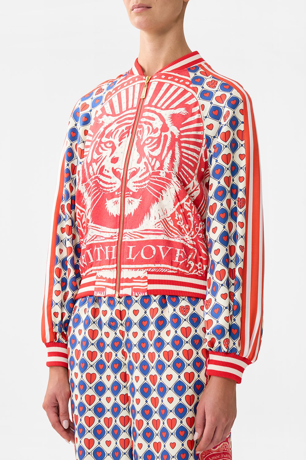 PANELLED SLEEVE BLOUSON BOMBER - 5