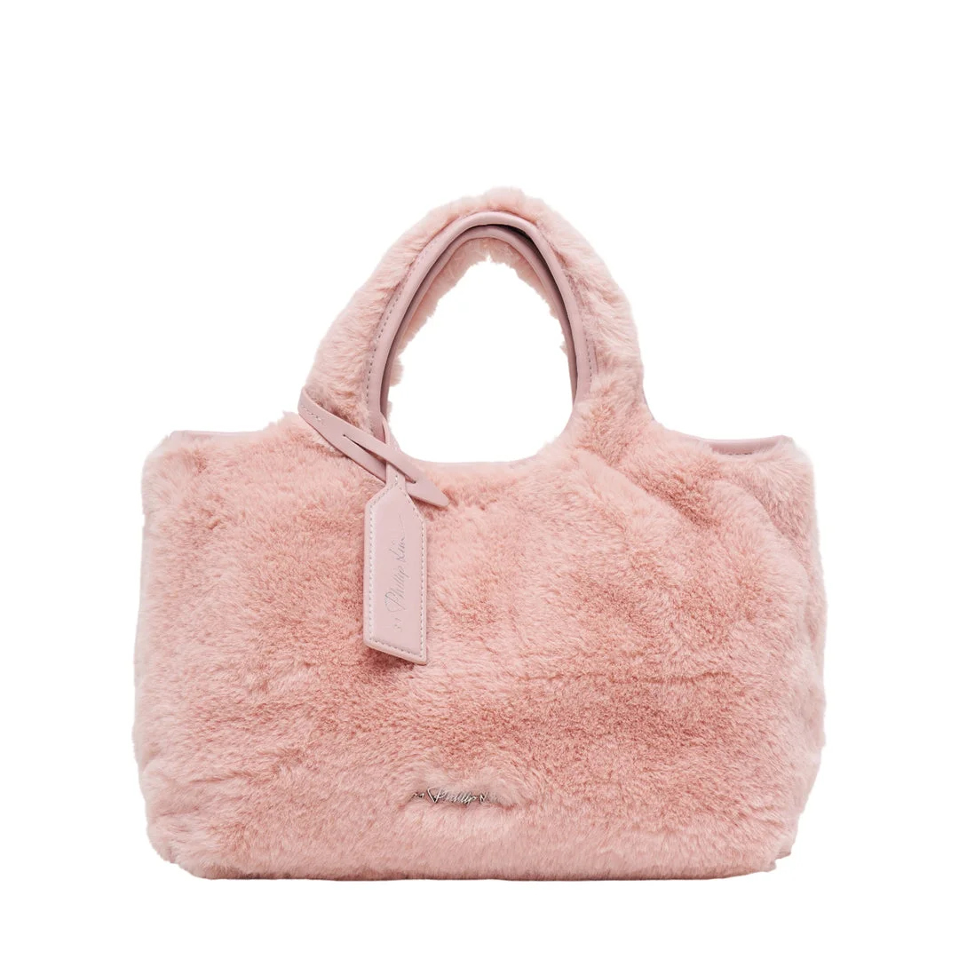 Faux Fur Mini Market Tote - 1