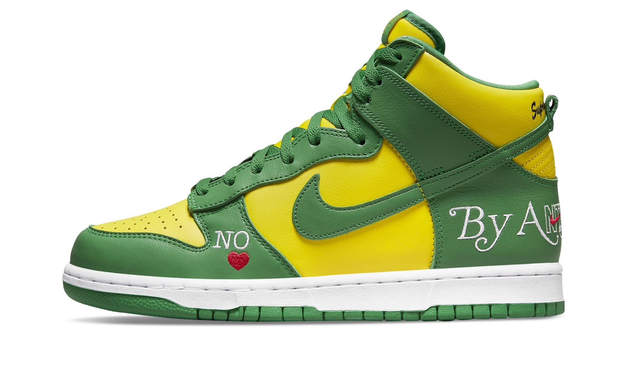 SB Dunk High "Supreme - By Any Means - Green/Yellow" - 1