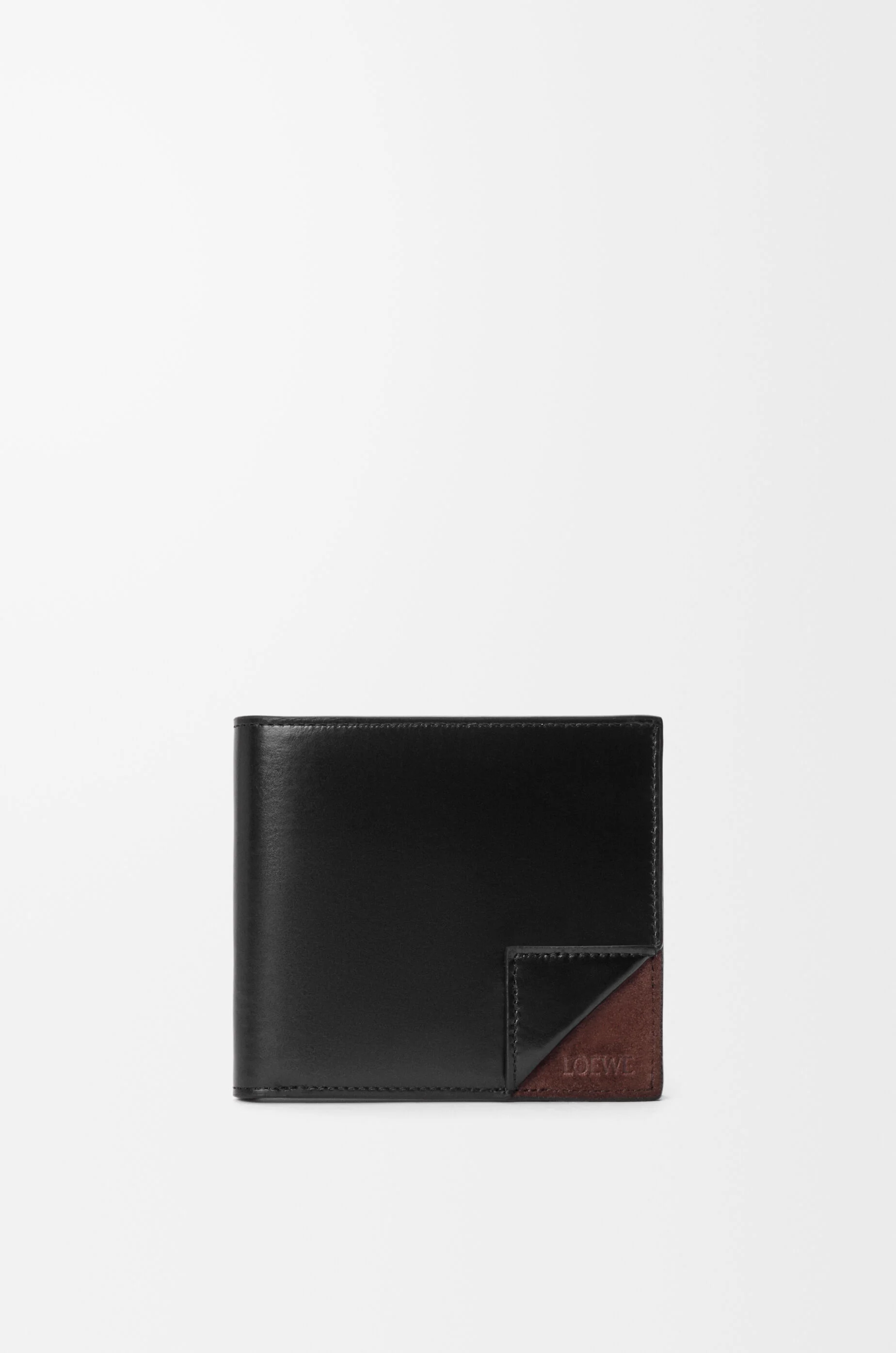 Switch bifold coin wallet in supple grained calfskin and suede - 1