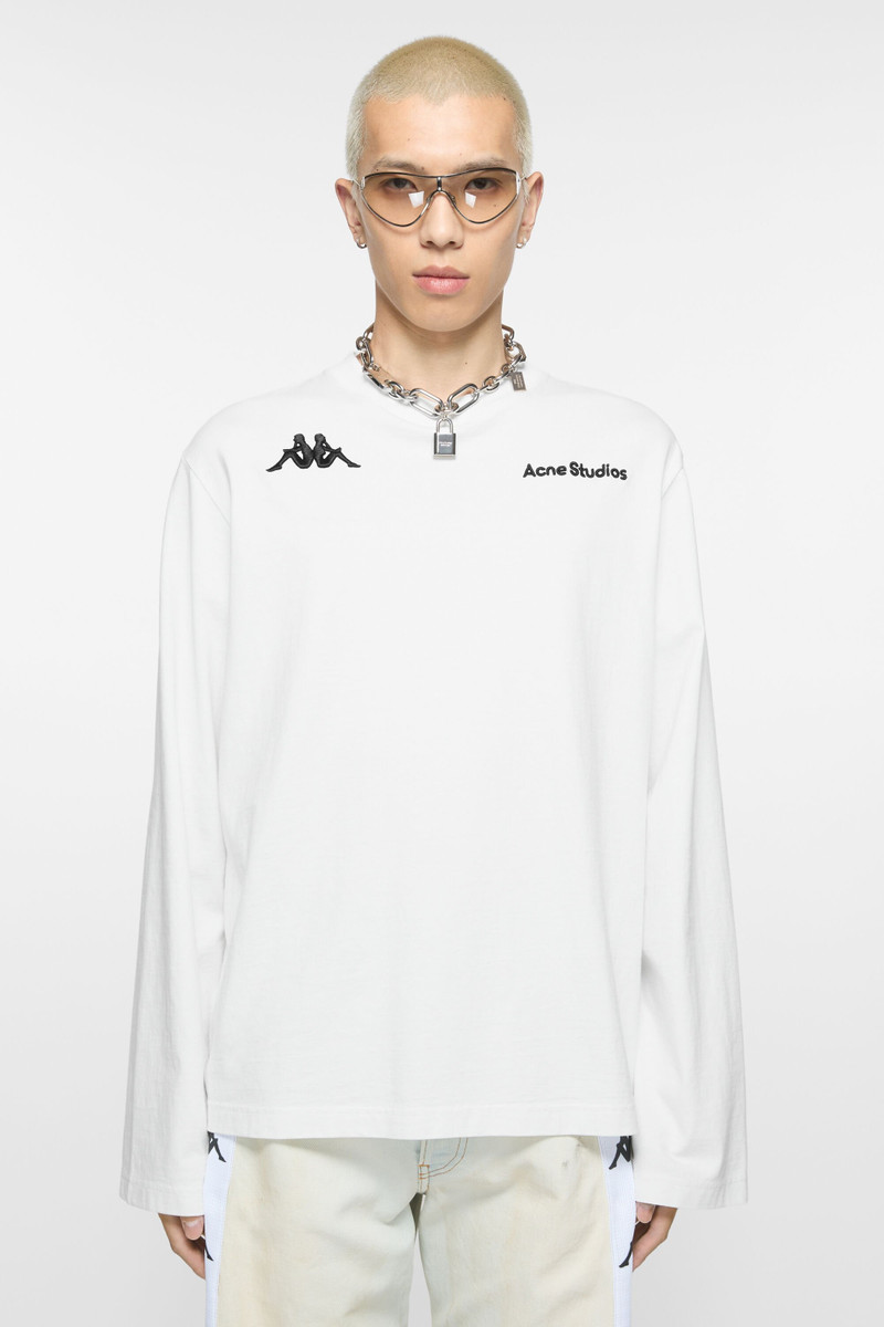 Acne Studios Long sleeve logo t-shirt - Acne Studios x Kappa - White outlook