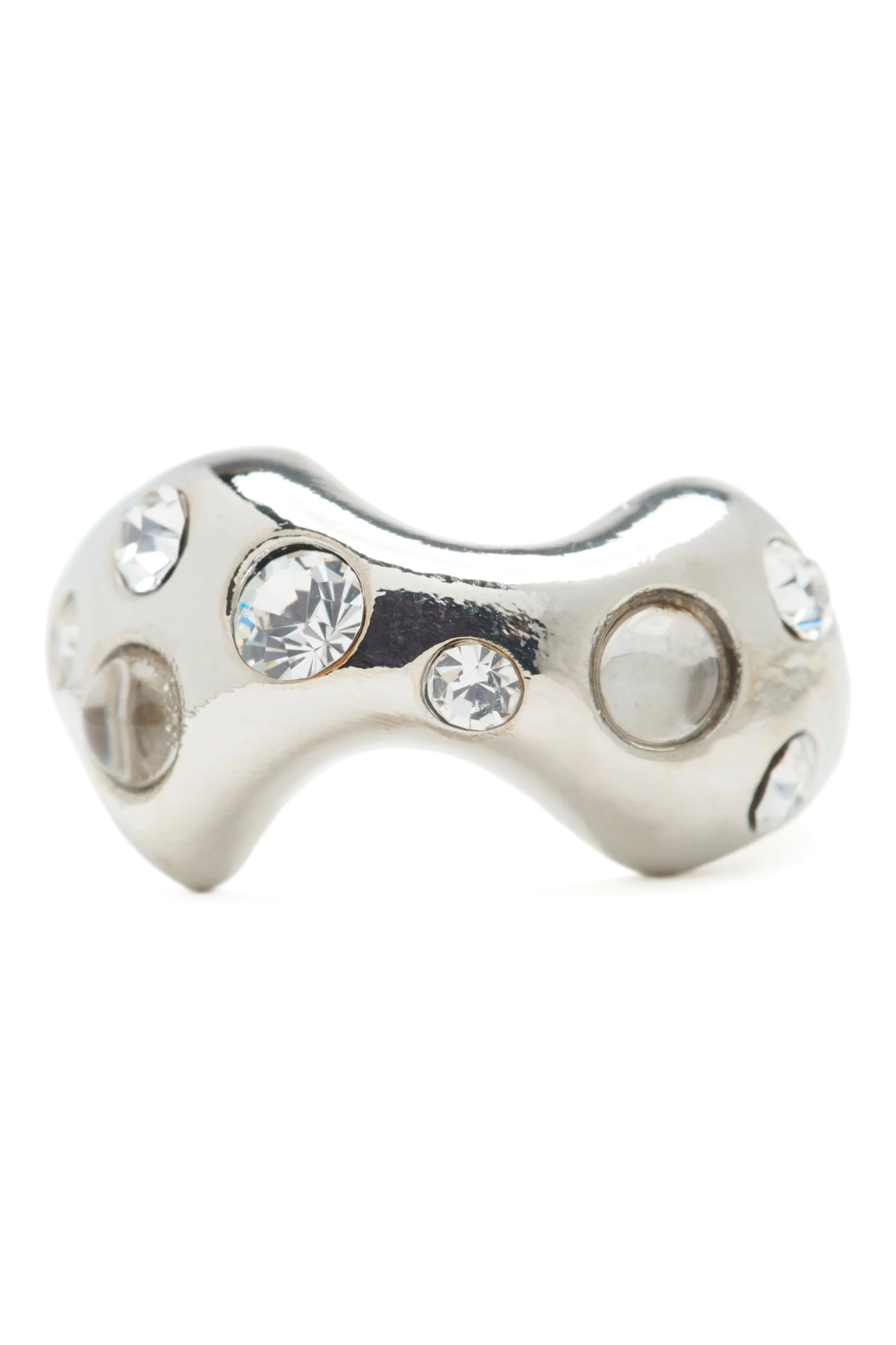 SILVER CLEAR BAT TOE RING - 1