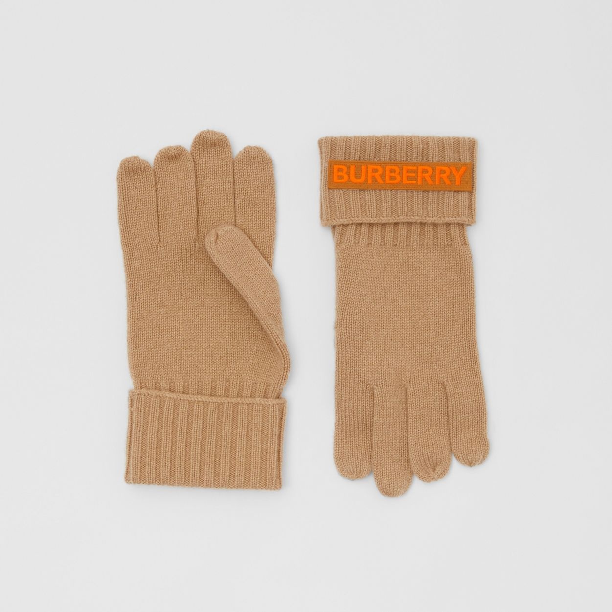 Kingdom and Logo Appliqué Cashmere Gloves - 1