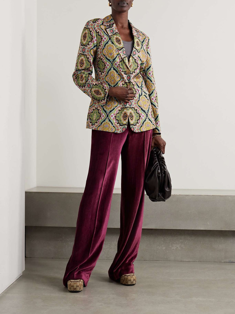 Etro Printed silk-twill blazer outlook