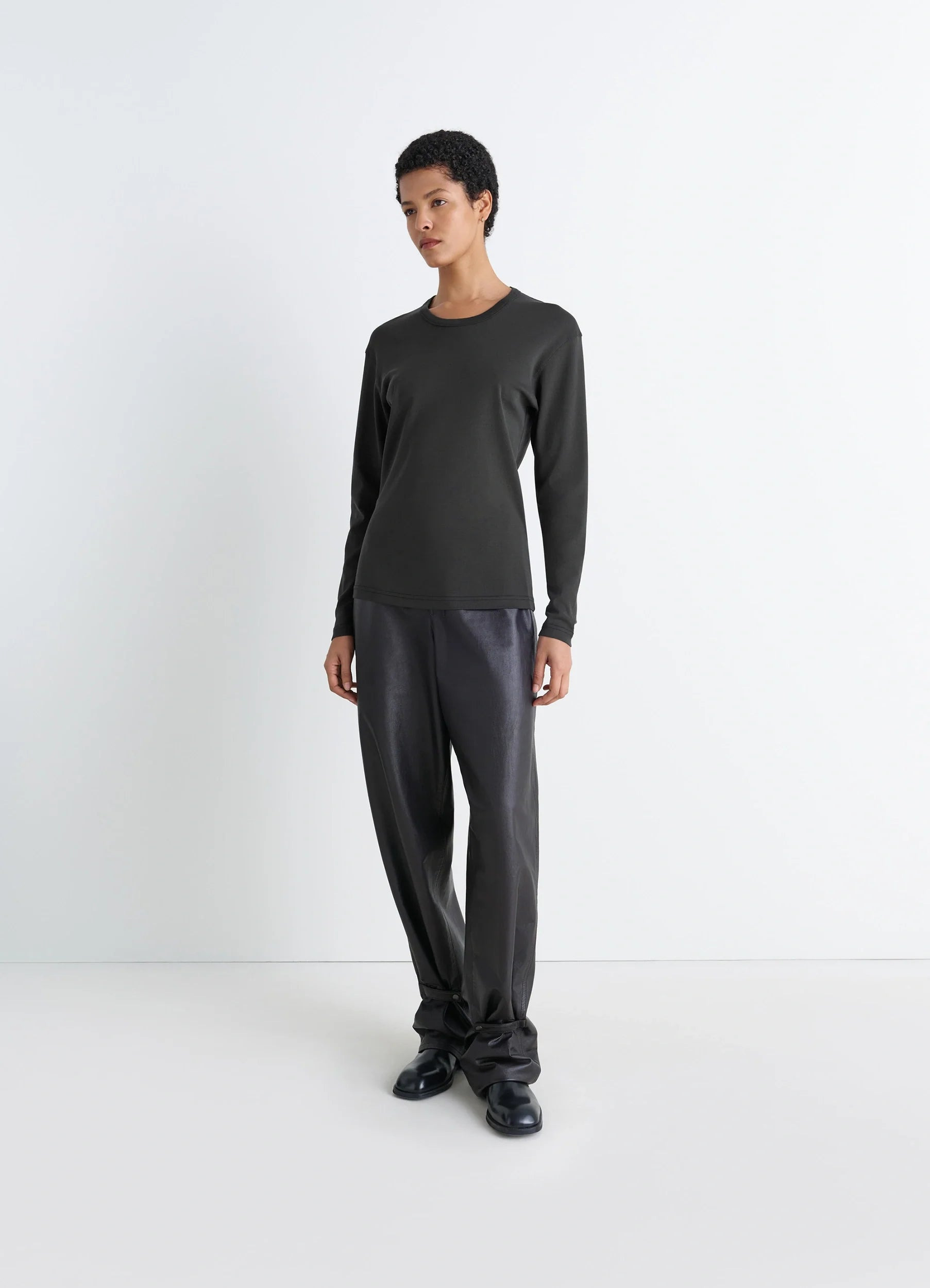 RIB LONG SLEEVE TOP - 3