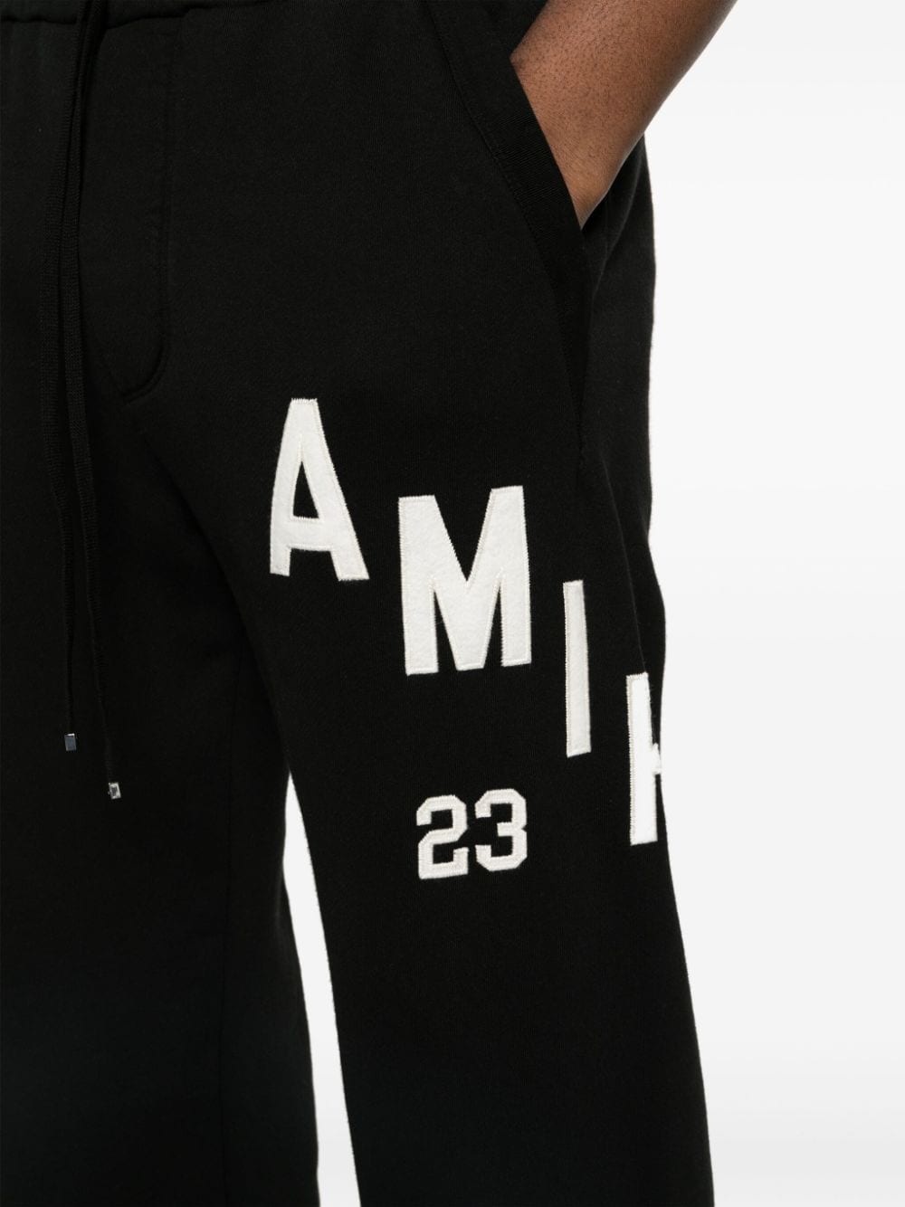 Hockey logo-patch track pants - 5