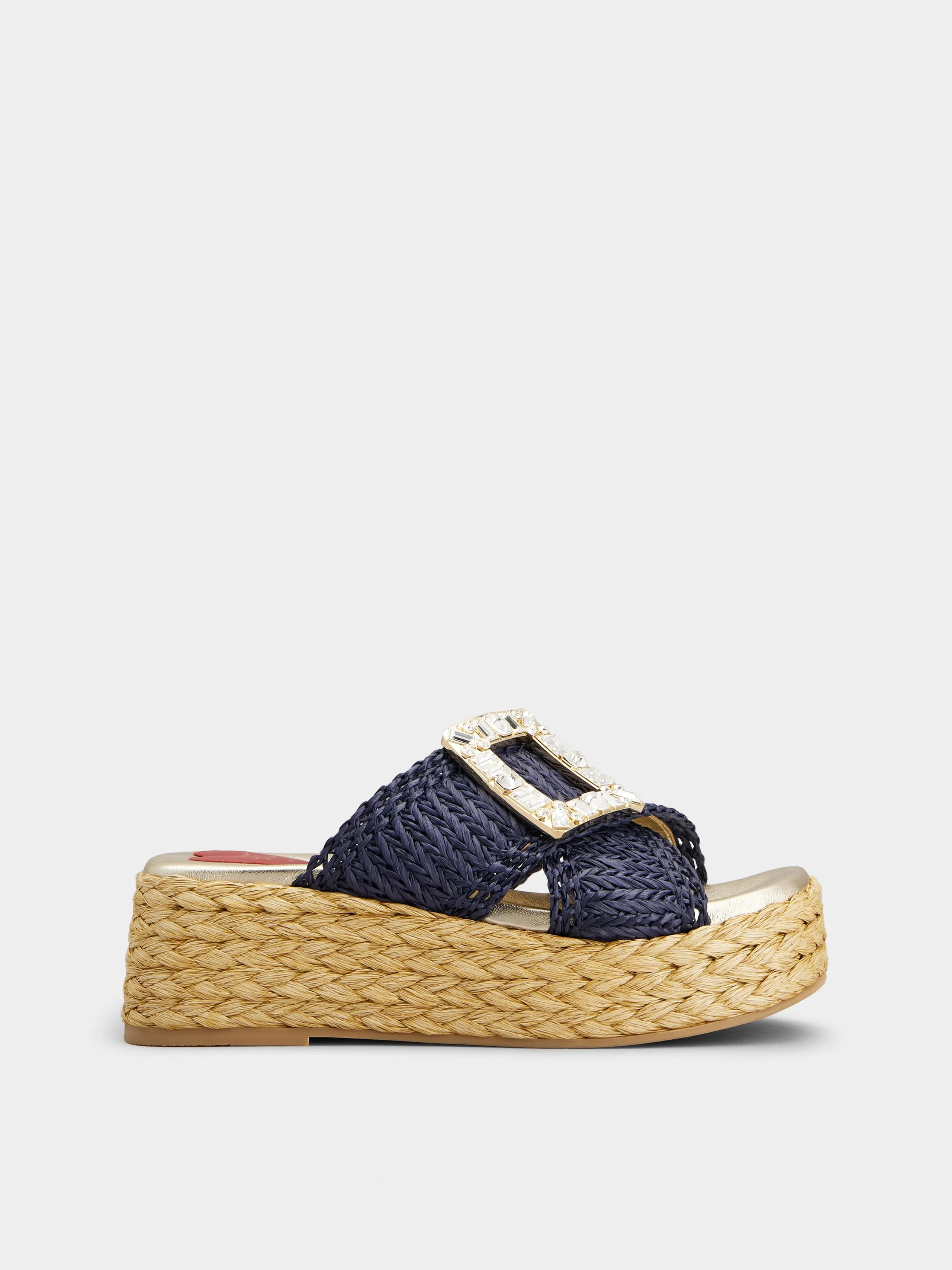 Wedge Mules in raffia - 1