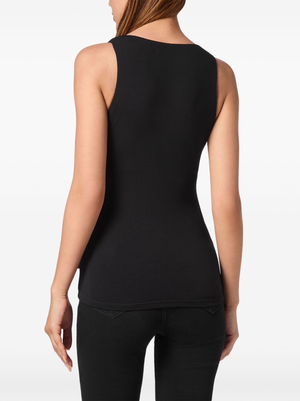 logo-appliqué tank top - 4