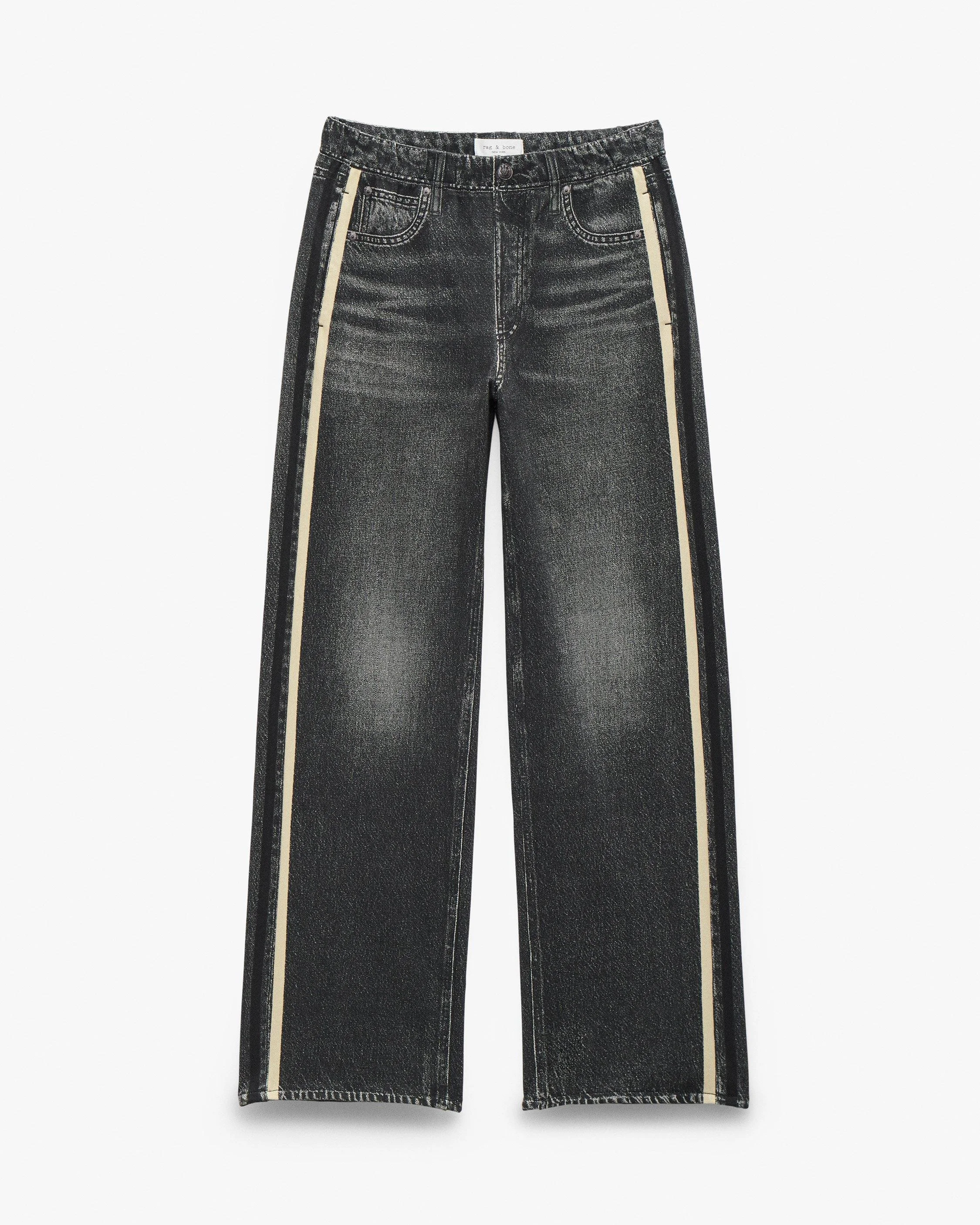 Miramar Sport Stripe Track Pants Cotton Terry - 1