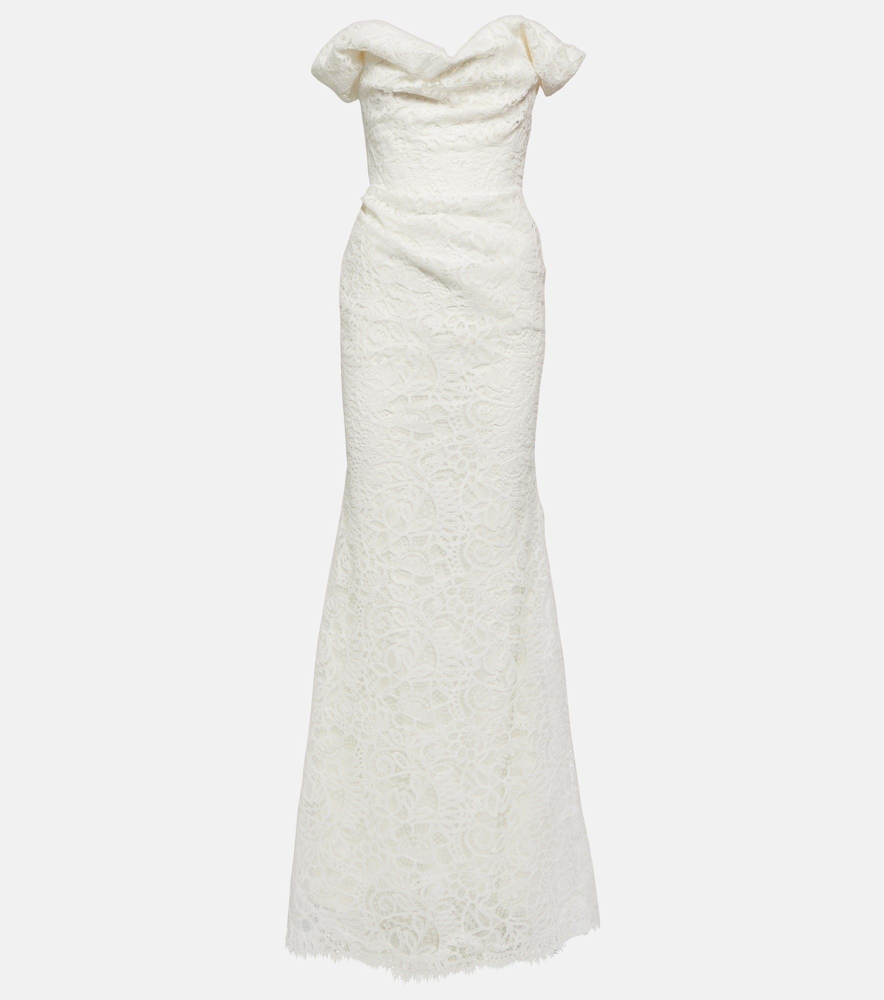 Vivienne Westwood Bridal Nova Cora off-shoulder lace gown | REVERSIBLE