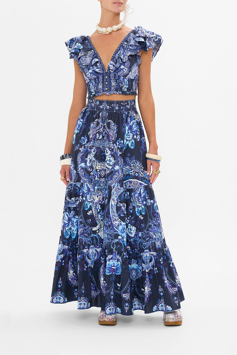 CAMILLA HIGH WAISTED TIERED SKIRT outlook