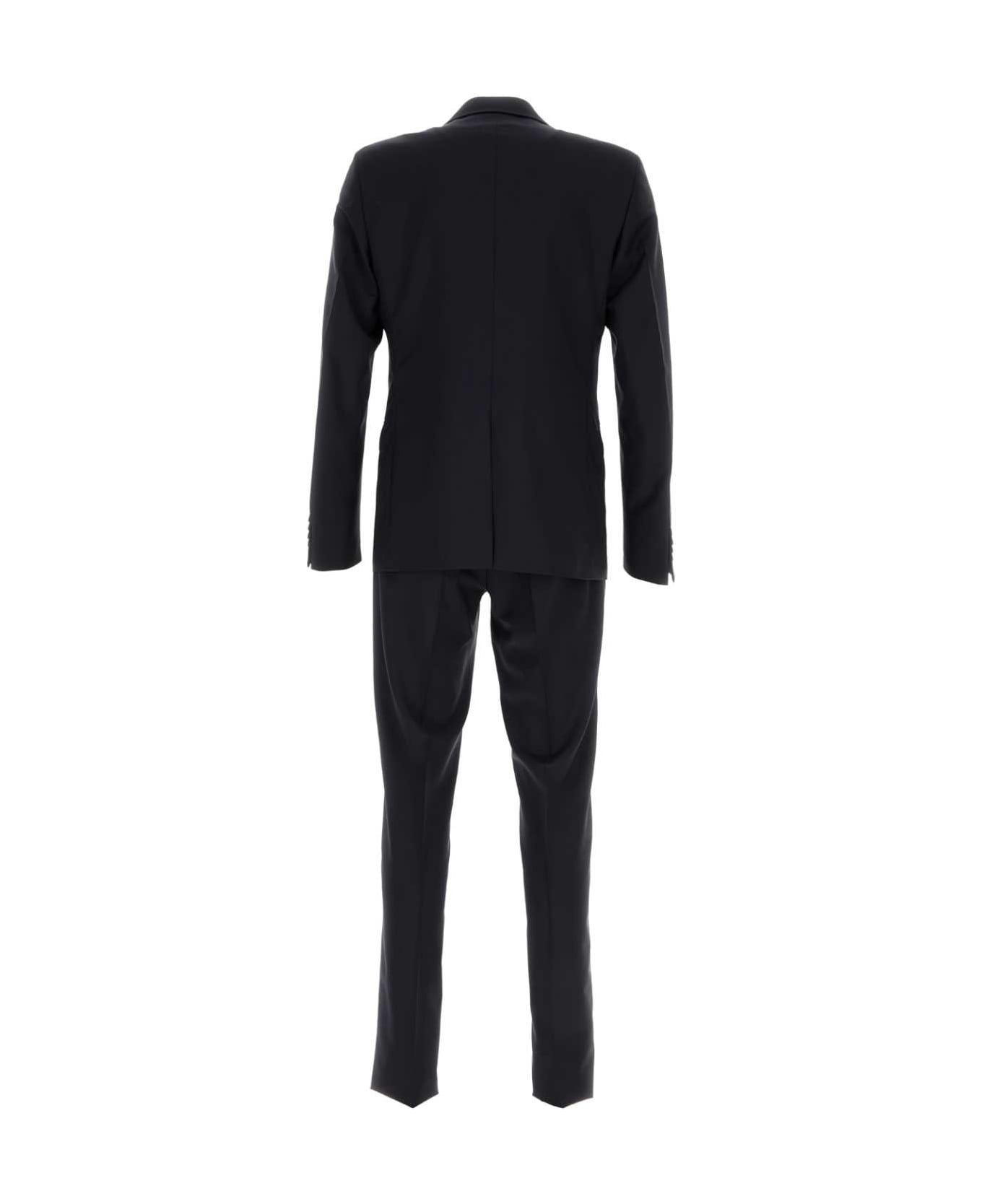 Midnight Blue Wool Blend Suit - 2