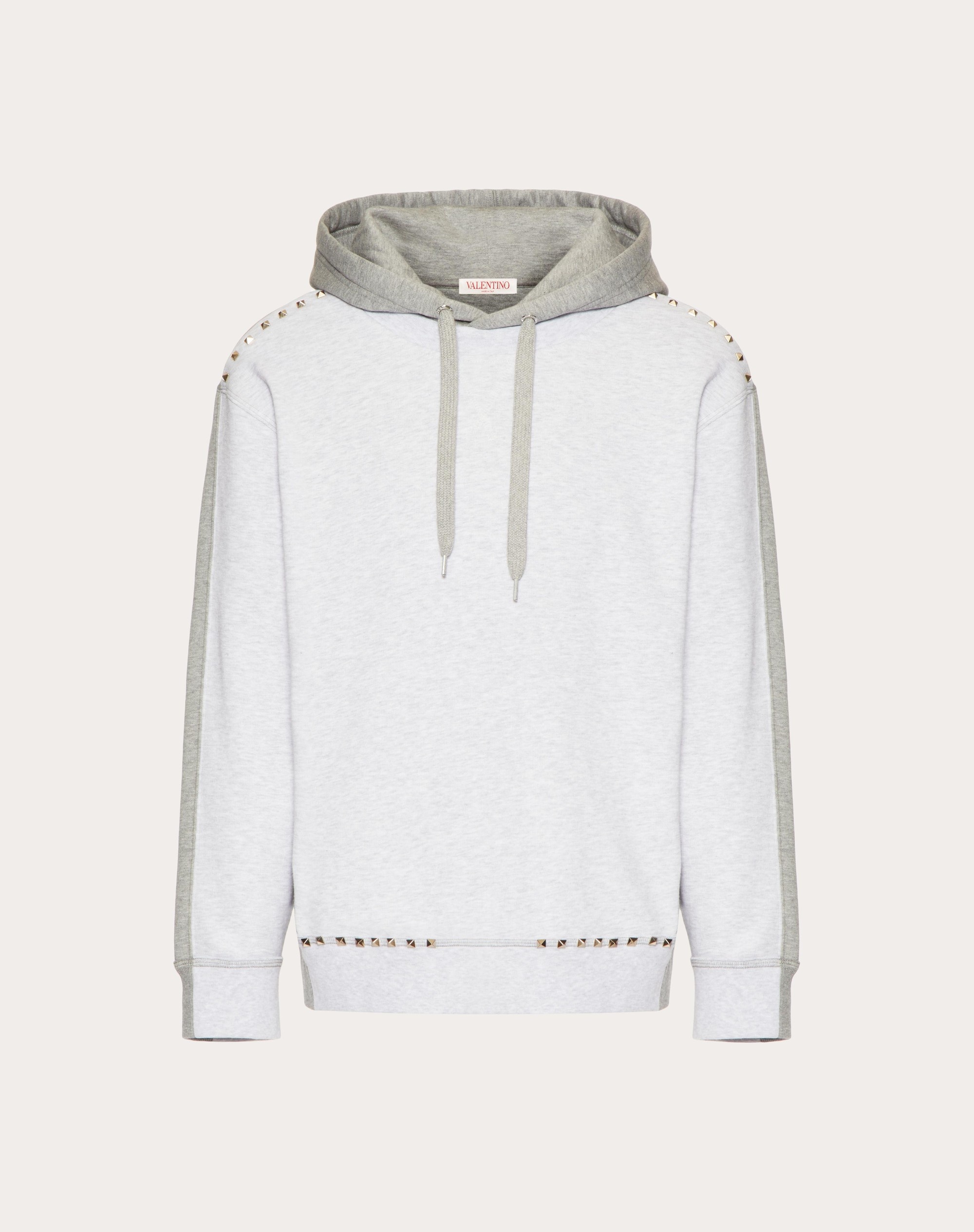 COTTON HOODED SWEATSHIRT WITH ROCKSTUD UNTITLED STUDS - 1