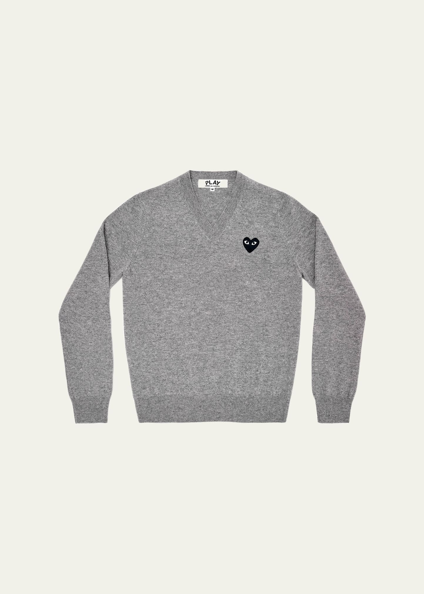 Men's Heart V-Neck Wool Sweater - 1