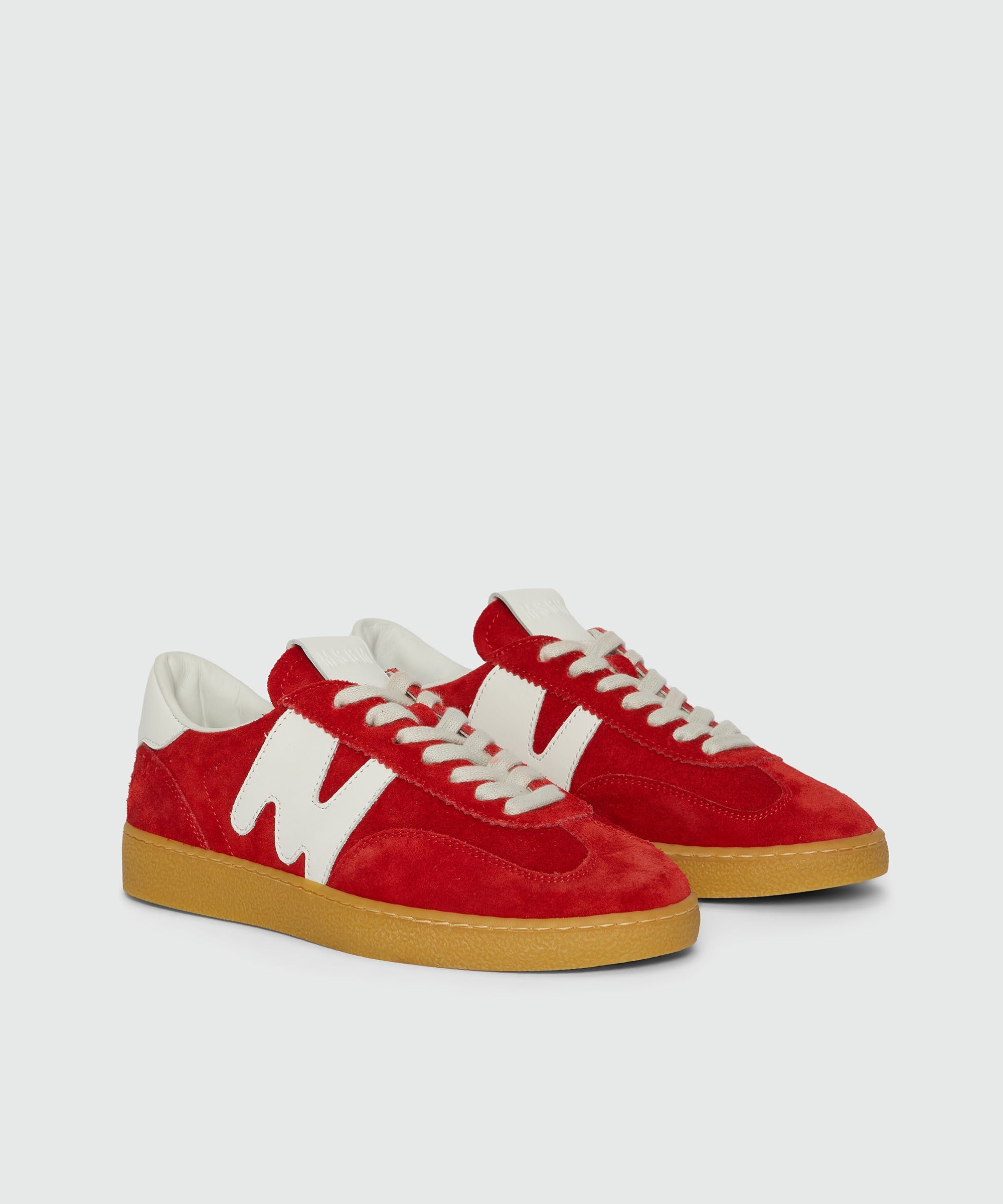 Red Retrò Trainer sneakers in "TheMwave" suede - 3