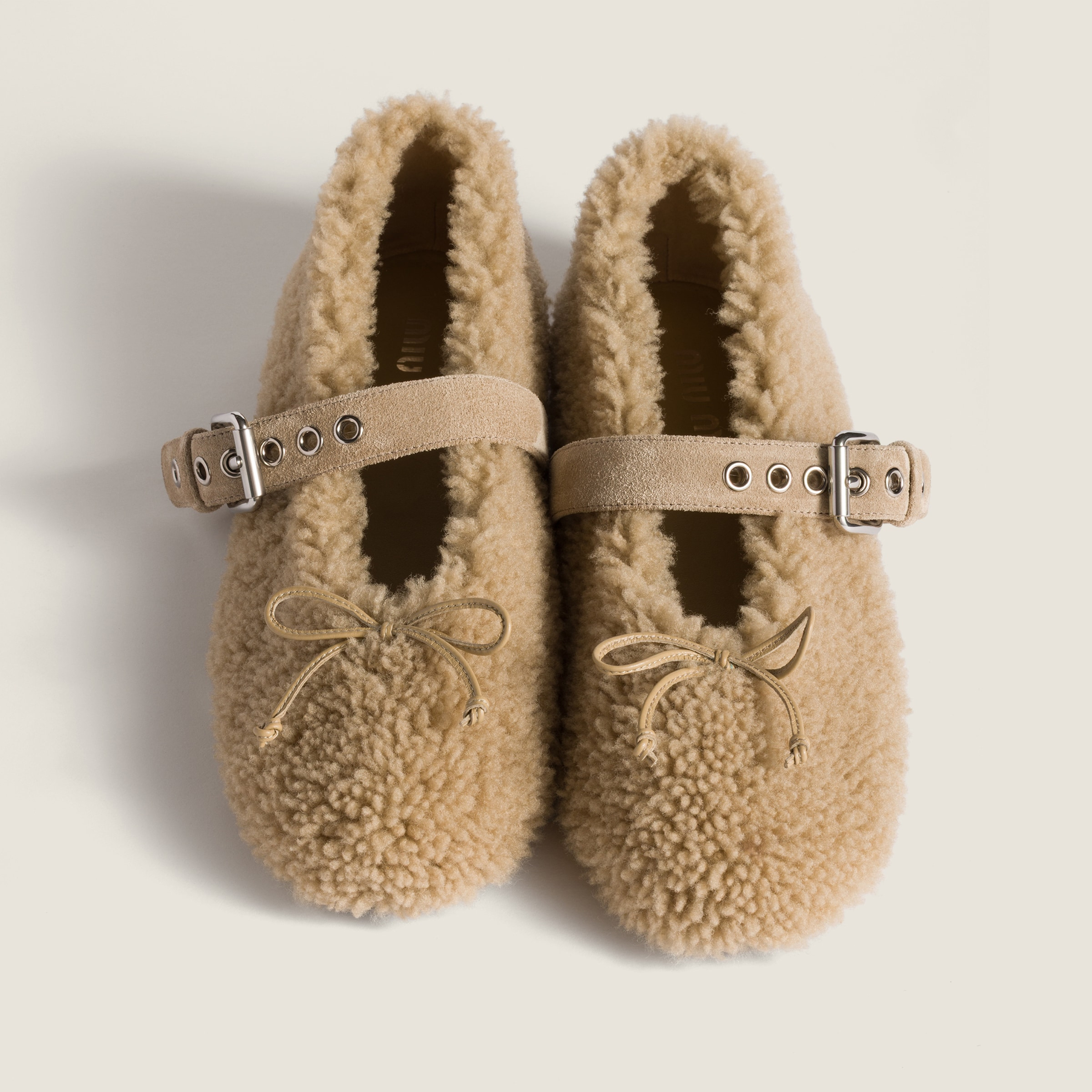 Shearling ballerinas - 4
