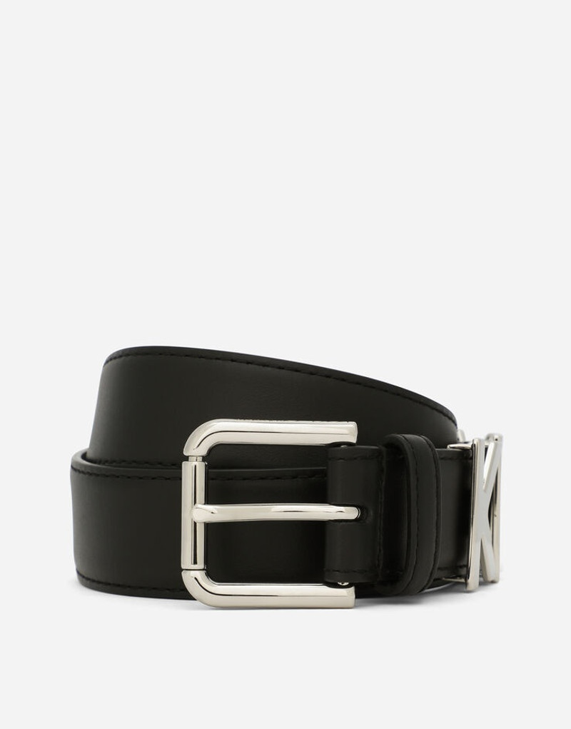 Lettering을 가진 Calfskin 벨트 - 1