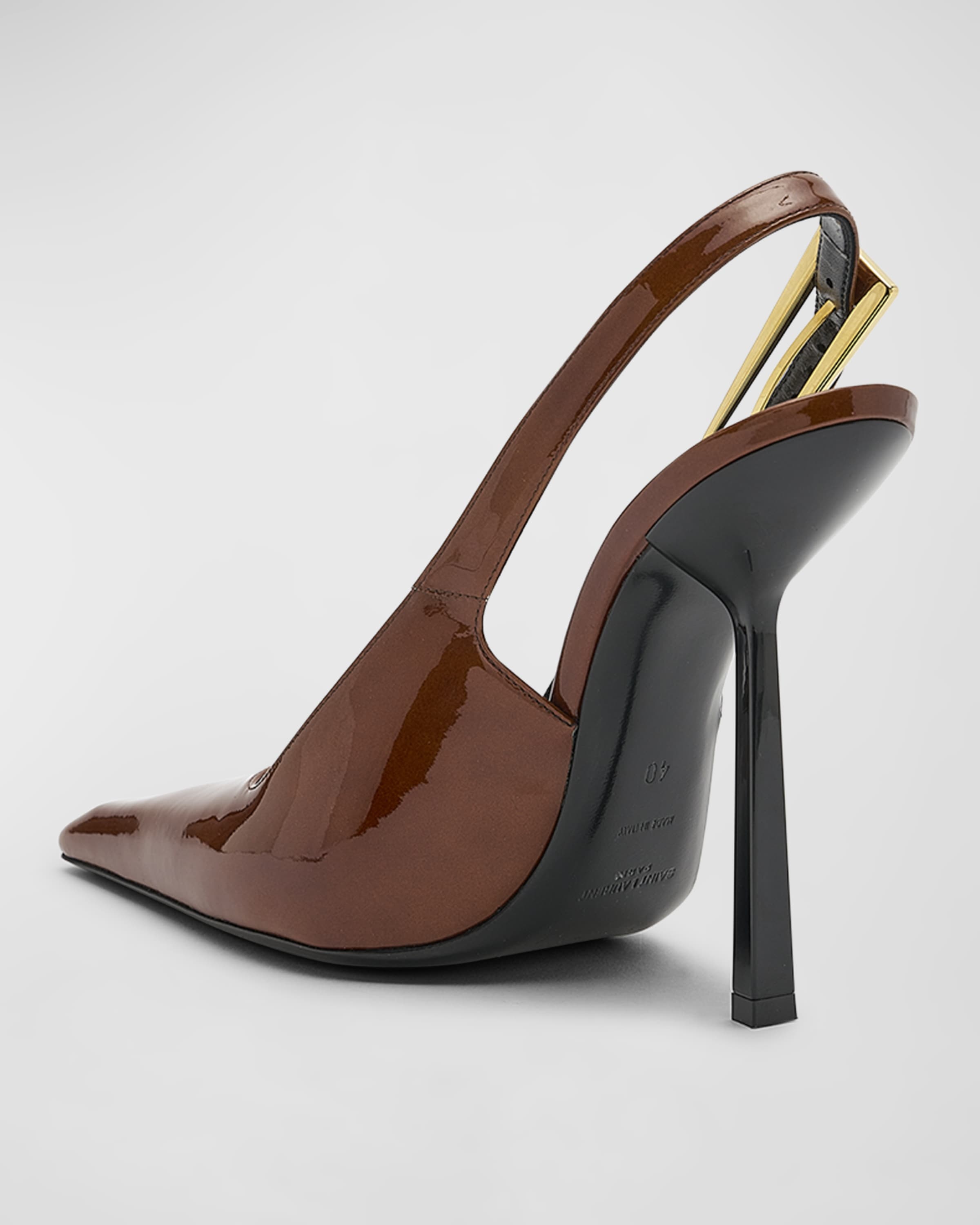 Lee Patent Slingback Pumps - 4