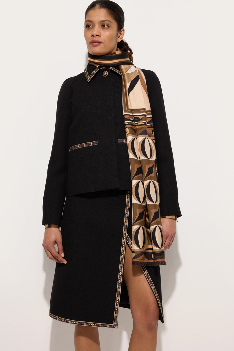 PUCCI HAWAII AND LABIRINTO PRINT FRINGED STOLE outlook