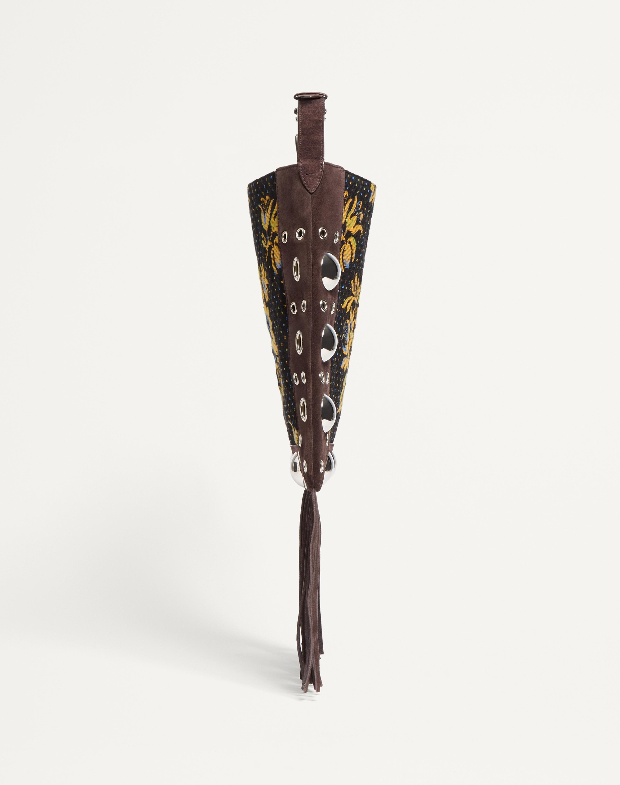VALENTINO GARAVANI NELLCÔTE SHOULDER BAG IN JACQUARD FABRIC WITH FRINGES - 3
